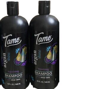 Tame Argan Shine Repairing Shampoo wIth Aloe Vera 32oz Each 2PK